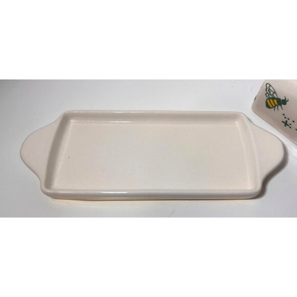 Stick Butter Dish Bee Flower EMMA'S by CW Hand Painting Dutch Wax Singer - Picture 5 of 8